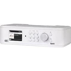 Imperial DABMAN i460 daudzfunkcionālais radio (DAB+/FM un interneta radio, straumēšana, zem montāžas un sienas stiprinājums, Bluetooth, USB 2.0 ierakstīšana un atskaņošana, EWF avārijas signāls, viesnīcas režīms) Balts/sudrabs