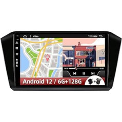 10 Inch 2 DIN Car Radio Android 12 Fits VW Passat B8 (2015-2019) - Built-in DSP/Carplay/Android Car -6G + 128G - Camera Can Free - Steering Wheel Control 4G WiFi BT DAB 360 Camera