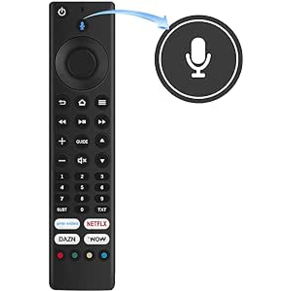 ALD187R-1 rezerves tālvadības pults — VINABTY ALD187R 1 rezerves tālvadības pults, kas der Grundig TV 43/55/65VOE71 Fire TV Edition TV tālvadības pults