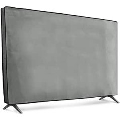 kwmobile 43 colių televizoriaus dėklas – TV ekrano apsauginis dangtelis – televizoriaus ekrano apsaugos nuo dulkių – šviesiai pilkas