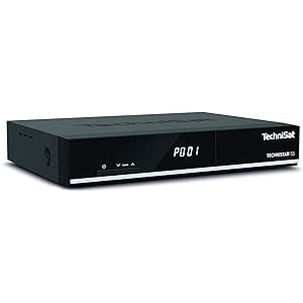 TechniSat Technistar S5 HDTV satelīta uztvērējs (DVB-S/DVB-S2 HD uztvērējs, PVR ierakstīšanas funkcija un laika nobīde, HDMI, CI+ interfeiss, Ethernet, USB, Unicable, sērijas taimeris) Melns