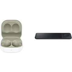 Samsung Galaxy Buds2, bezvadu austiņas, trokšņu slāpēšana (ANC), ilgmūžīgs akumulators, 3 mikrofoni, olīvu un bezvadu lādētājs Trio EP-P6300TBEGEU