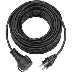 Brennenstuhl IP44 Extension Cable (Extension 10 m H07RN-F 3G2.5 for Indoor and Outdoor Use at Construction Sites) Black