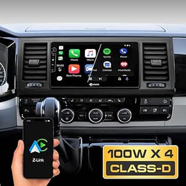 DYNAVIN Android Car Radio navigācijas sistēma priekš VW T6 Transporter, ar 4 x 100 W DSP pastiprinātāju, DAB+ radio; Savietojams ar Wireless Carplay un Android Car: D8-T6 Premium Flex