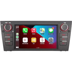 LXKLSZ automašīnas radio saderīgs ar bezvadu Carplay/Android automašīnu BMW E90 E91 E92 E93 3. sērijai 2005-2011 ar IPS skārienekrānu/Bluetooth/Mirror Link/FM/AM/USB