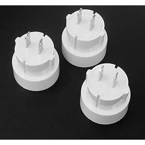 3 x America Plug Travel Adapter ASV, Kanādas, Centrālās un Dienvidamerikas, Karību jūras reģiona, Singapūras, Bankok, Taizemes un Japānas vajadzībām. Ceļojumu adapteris