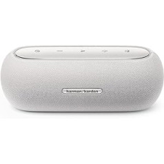 Harman Kardon Luna Bluetooth kārba pelēkā krāsā — pārnēsājams ūdensnecaurlaidīgs Bluetooth skaļrunis — akumulatora darbības laiks līdz 12 stundām