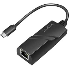 LogiLink USB-C (USB 3.2 Gen 1) uz Gigabit (RJ45) adapteris līdz 5Gbps, enerģijas taupīšanas funkcija