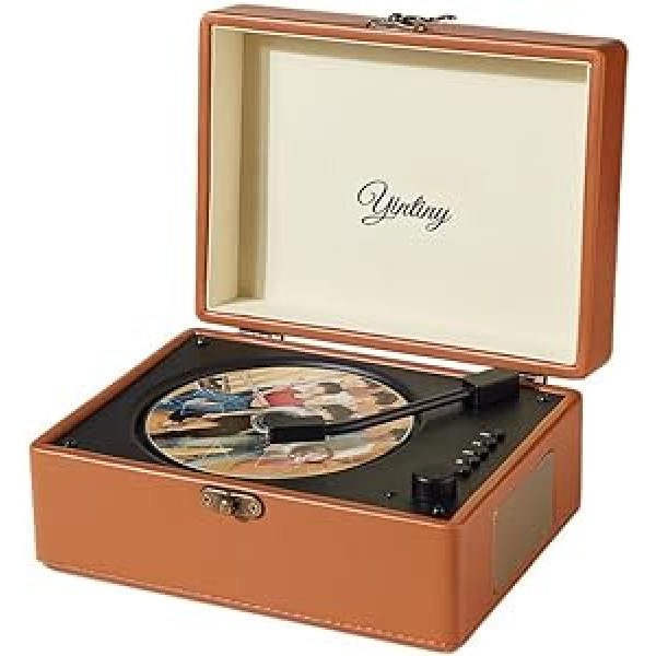 Yintiny Retro Suitcase CD atskaņotājs, galddatora Bluetooth 5.0 CD atskaņotājs ar skaļruni, pārnēsājams CD atskaņotājs mājām, CD2-LH068