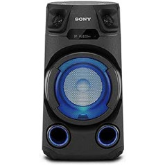 Sony MHC-V13 augstas veiktspējas audio sistēma 150 vatu izvades Mega Bass Bluetooth un NFC melns