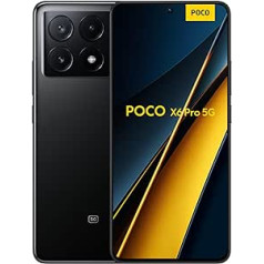 Xiaomi POCO X6 Pro 5G viedtālrunis, 12 + 512 GB, 120 Hz, FHD+ plūsmas AMOLED displejs, MediaTek Dimensity 8300-Ultra, 64 MP AI trīskāršā kamera, 5000 mAh, NFC, melns