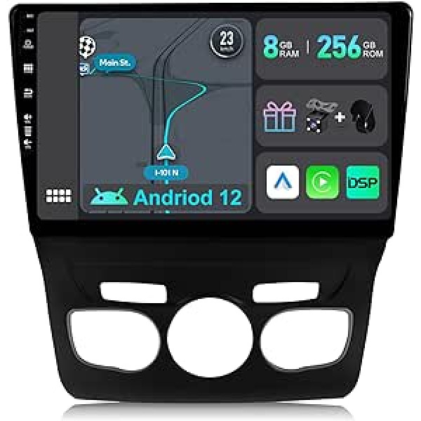 YUNTX [8 GB + 256 GB] Android 12 automašīnas radio ierīcei Citroen C4 C4L DS4 (2013-2017)-[Integrēta CarPlay/Android Car/DSP/GPS]-10,1 collas IPS 2.5D kamera + MIC-DAB/Mirror Link/Bluetooth 5/. 360 kamera/Stūre