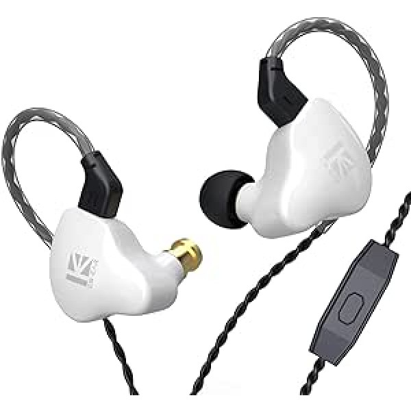 Yinyoo KBEAR KS1 stereo ausīs ievietojamas austiņas ar mikrofonu, troksni izolējošas ausīs ievietojamas austiņas ar 2 kontaktu 3,5 mm kabeli 1DD dziļi basa austiņas mobilajam tālrunim Android tālruņa planšetdatoram (ar mikrofonu,