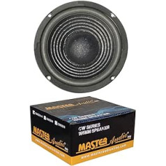 MASTER AUDIO 1 Zemfrekvences skaļrunis CW650/4+4 skaļrunis 16,50 cm 165 mm 6,5 collas diametrs 120 vati RMS 240 WTT Max dubultā spole 4 + 4 omi bagāžas nodalījuma vāka komplektā 1