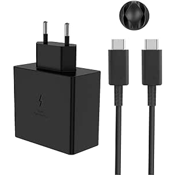 45 W USB C ātrais lādētājs Īpaši ātrs barošanas avota lādētājs ar 2 m 5A USB C uzlādes kabeli MacBook Pro 13 collu, Samsung Galaxy S23 S22 Ultra/ S23+/Note 10 +/Note 20/S20/S21, Tab S9/S9+/S8 /S8+/S7