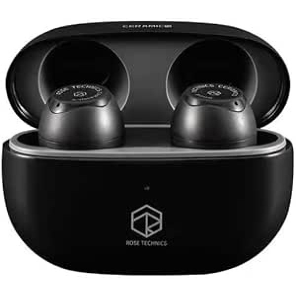 LINSOUL Rose Technics keramikas bezvadu austiņas, 10 mm DD HiFi spēļu austiņas, Bluetooth 5.3 austiņas, ar ENC trokšņu slāpēšanu, duālais savienojums, 60 ms latentums treniņam (melns)