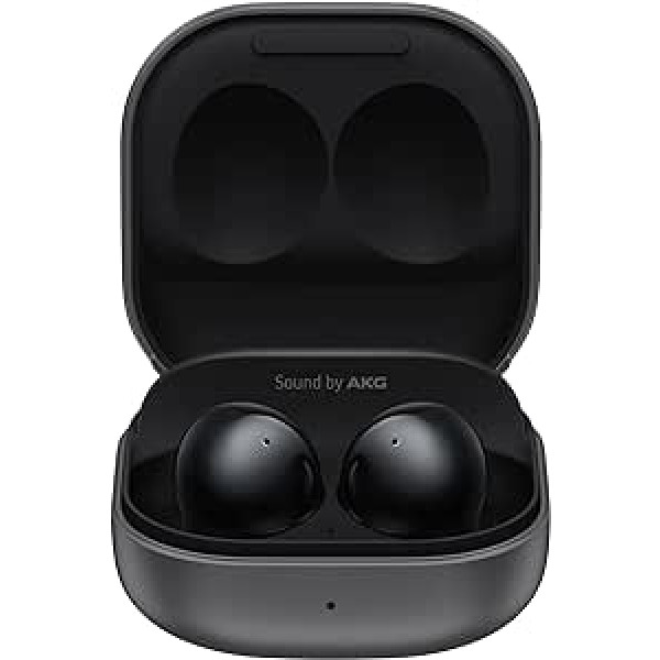 SAMSUNG Galaxy Buds2 Bluetooth austiņas, melnas Oniksa ausīs ievietojamas bezvadu aktīvās trokšņu slāpēšanas, apkārtējās vides trokšņu slāpēšanas IPX2 lādētāja korpusa kvalitātes skaņas kvalitāte, kas paredzēta tikai Amazon FR vers