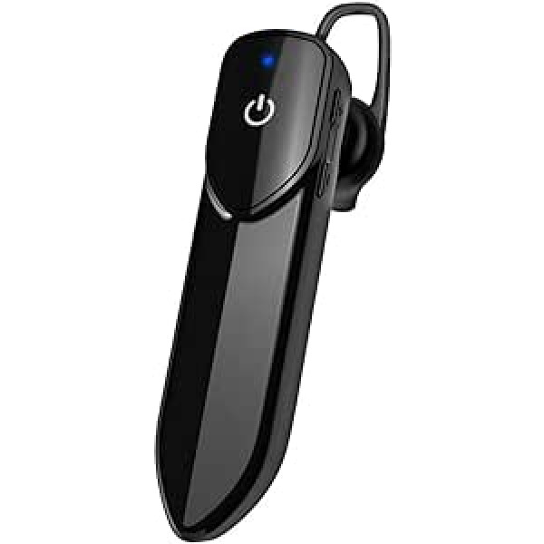 Uonlytech V19 bezvadu brīvroku Bluetooth 4.2 stereo austiņas, vienas dinamiskas austiņas sporta austiņas ar mikrofonu (melnas)