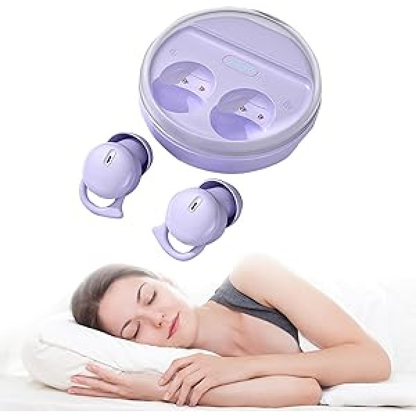 Mini bezvadu Bluetooth austiņas sānu gulšņiem In-Ear Invisible Mazākā miega Bluetooth austiņas mazām ausīm Sānu gulšņi Troksni slāpējošas Miega Austiņas Sporta Austiņas