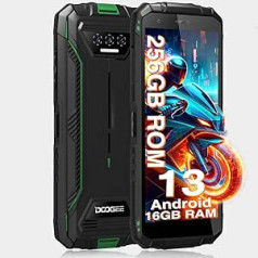 DOOGEE S41 MAX (2024) izturīgs viedtālrunis Android 13 viedtālrunis, izturīgs 16 GB + 256 GB / 1 TB, akumulators 6300 mAh, 5,5 collu HD+ neiznīcināms tālrunis, kamera 13 MP+8 MP, IP68/69K/Dual SIM/NFC/OTG