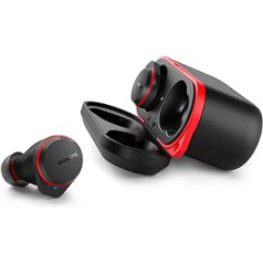 Philips Audio TAA7507BK/00 True Wireless Sportkopfhörer, Premium-Sound, Noise Canceling Pro, kristallklare Gespräche, zuverlässiger Sitz im Ohr,bis zu 28Stunden Wiedergabezeit, Schwarz, Einheitsgröße