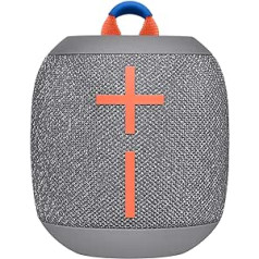 Ultimate Ears Wonderboom 2 Portable Bluetooth speaker, 360 ° sound, waterproof & dustproof, outdoor mode, connect two speakers for stereo sound, 13-hour battery life - gray