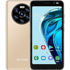 Elprico LANDVO Mate40 viedtālrunis, 5,45 collu HD ekrāns mobilais tālrunis 1 + 8 GB, divas SIM kartes, 2000 mAh, atbloķēts Android tālrunis (zelts)