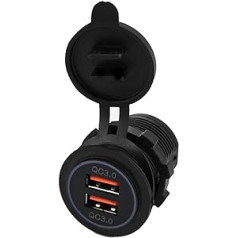 Dual USB lādētājs, Dual QC3.0 Quick Charge Dual USB Charger ligzda Barošana 12/24V automašīnu motociklu laivu automašīnu ierīcēm