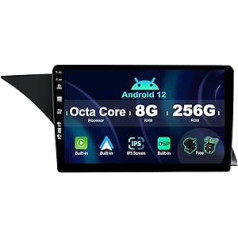 SXAUTO ¦ 8G + 256G ¦ Android 12 IPS automašīnas radio, kas paredzēts Benz GLK-Class X204 (2012-2015) — iebūvēta Carplay/Android Car/DSP — LED kamera + MIC — DAB stūres vadība Fast-Boot 360-CAM WiFi AHD - 2 DIN