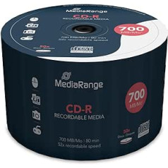 MEDIARANGE MR207 CD-R tukši diski (52x ātrums, 700 MB, 50 spindle)