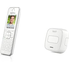 AVM FRITZ!Fon C6 DECT Comfort Telephone (High-Quality Colour Display, HD Telephony, Internet/Comfort Services, Control FRITZ!Box Functions) White, German Version & FRITZ!DECT 400