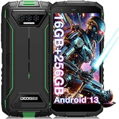 DOOGEE S41 Max āra mobilais tālrunis bez līguma Android 13, 16 GB RAM, 256 GB ROM/TF 1 TB, āra viedtālrunis, 5,5 collu HD+ displejs, 6300 mAh, 13 MP + 8 MP, IP68/69K ūdensizturīgs, divas 4G SIM kartes, seja