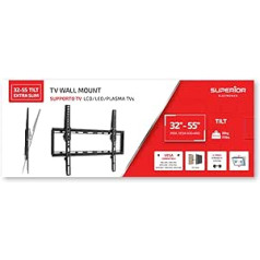 Tilt Extra Slim TV Wall Mount 32 to 55 Inches VESA 200 x 200 / 300 x 300 / 400 x 200 / 400 x 400