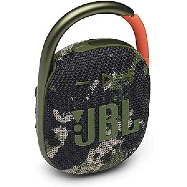 JBL ieliekamo austiņu klips 4 — pārnēsājams mini Bluetooth skaļrunis, liels audio un izteiksmīgs bass, iebūvēta karabīne, IP67 ūdensizturīgs un putekļu necaurlaidīgs