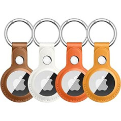 4-Pack Tag Leer Houder su Sleutelhanger, Anti-verloren AirTag Case, Tags Sleutelhanger Suderinamas su Tag GPS Prekių ieškikliai Priedai