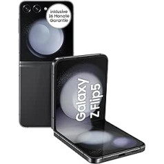 Samsung Galaxy Z Flip5 salokāms viedtālrunis bez līguma, Android tālrunis, 256 GB, ilgs akumulatora darbības laiks, salokāms dizains, grafīts, iekļauta 36 mēnešu garantija [ekskluzīvi Amazon]