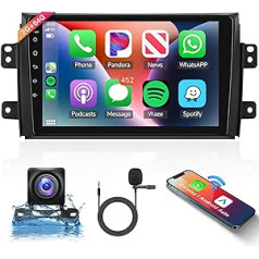 8 Core 2G + 64G Android Car Radio 2 DIN for Suzuki SX4 2006-2013 Fiat Sedici 2005-2014 with Wireless Carplay Android Car GPS Navigation WiFi 9 collu Car Radio Mirror Link Bluetooth FM/RDS/DAB+