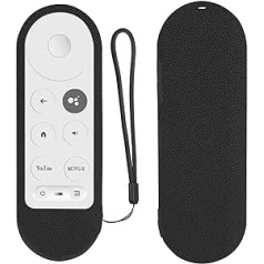 G9N9N balss tālvadības pults ar tālvadības pults korpusu, 2020. gada Google Chromecast 4K Snow GA01409 GA01919 GA01920 GA01920 GA01920 nomaiņa ar 2 populārām īsinājumtaustiņiem (tālvadības pults + melns