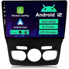 SXAUTO Car Radio Android 12 Piemērots Citroen C4 C4L DS4 (2013-2017) - Iebūvēts Carplay/Android Car/DSP - Kamera MIC Bezmaksas - 4G + 64G - 10,1 collas 2 DIN - Atbalsta DAB Stūres vadību 4G WiFi