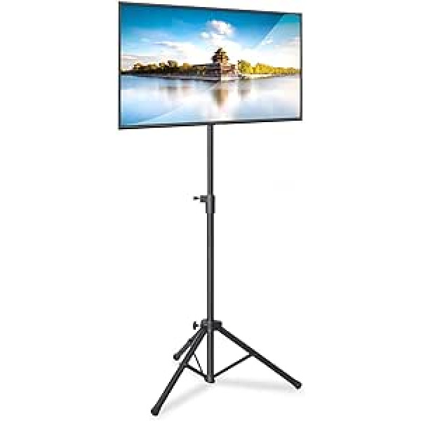 Pyle Premium LCD plakanā ekrāna televizora statīvs, pārnēsājams televizora statīvs, salokāms statīva stiprinājums, piemērots LCD LED plakanā ekrāna televizoram līdz 32