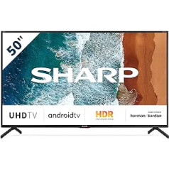 SHARP 50BN6EA Android TV 126 cm (50 collu) 4K Ultra HD LED televizors (viedtelevizors, Harman Kardon, Dolby Atmos)