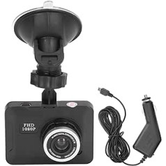 ASHATA automašīnas paneļa ierakstītājs, automātiska automašīnas DVR Dash Cam 1080P Full HD informācijas kamera, daudzfunkcionāla cilpas kustības noteikšanas paneļa kamera