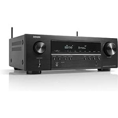 Denon AVR-S660H 5.2 kanālu AV uztvērējs, Dolby Surround Sound, 6 HDMI ieejas un 1 izeja, 8K HDMI, Bluetooth, WiFi, AirPlay 2, HEOS Multiroom, saderīgs ar Alexa