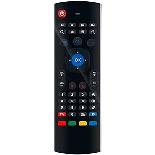 VINABTY MX3 2.4G bezvadu infrasarkanā tālvadības pults ar tastatūru Piemērota Android Smart TV Box IPTV HTPC Mini PC Windows iOS Mac Xbox