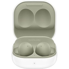 Samsung Galaxy Buds2 bezvadu austiņas, bezvadu austiņas, trokšņu slāpēšana (ANC), ilgmūžīgs akumulators, 3 mikrofoni, t.sk. Araree Nukin caurspīdīgs vāks, olīvu (vācu versija)