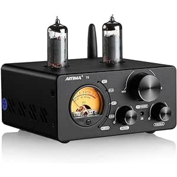 AIYIMA Tube T9 Bluetooth 5.0 6K4 Vakuuma lampas pastiprinātājs USB DAC 100W stereo uztvērējs AMP koaksiālais/Opt HiFi mājas audio digitālais pastiprinātājs ar VU mērītāju