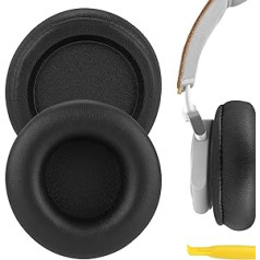 GEEKRIA QuickFit Ersatz Ohrpolster für Bang & Olufsen Beoplay H4, H6, H7, H9, H9i, HX, Portal Kopfhörer Ohrpolster, Ohrpolster Ohrmuscheln Reparaturteile austiņas (Schwarz/Kein Kunststoffclip)