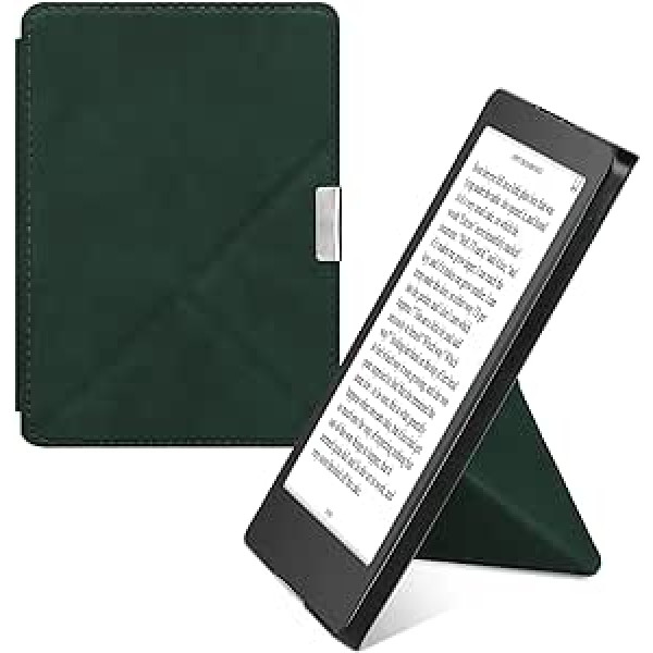 kwmobile futrālis saderīgs ar Kobo Aura Edition 2 korpusu - mākslīgās ādas futrālis - eReader aizsargvāciņš - vāks tumši zaļš