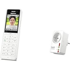 AVM Fritz!Fon X6 White DECT Comfort Phone & Fritz!DECT Repeater 100 (Increases DECT Range) German Version