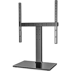 FITUEYES Universal TV Stand for 27-55 Inch LCD LED OLED Plasma Flat & Curved TVs up to 40 kg, Height Adjustable & ±5° Horizontal Adjustment, Max. VESA 400 x 400